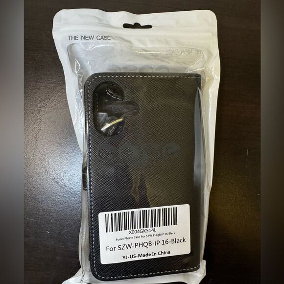 iPhone 16 6.1” Case Wallet Case Floral Wristlet Black Card Holder Phone FC2 - Picture 2 of 8